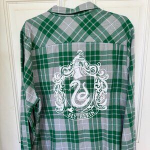 Harry Potter Slytherin Flannel Button Down